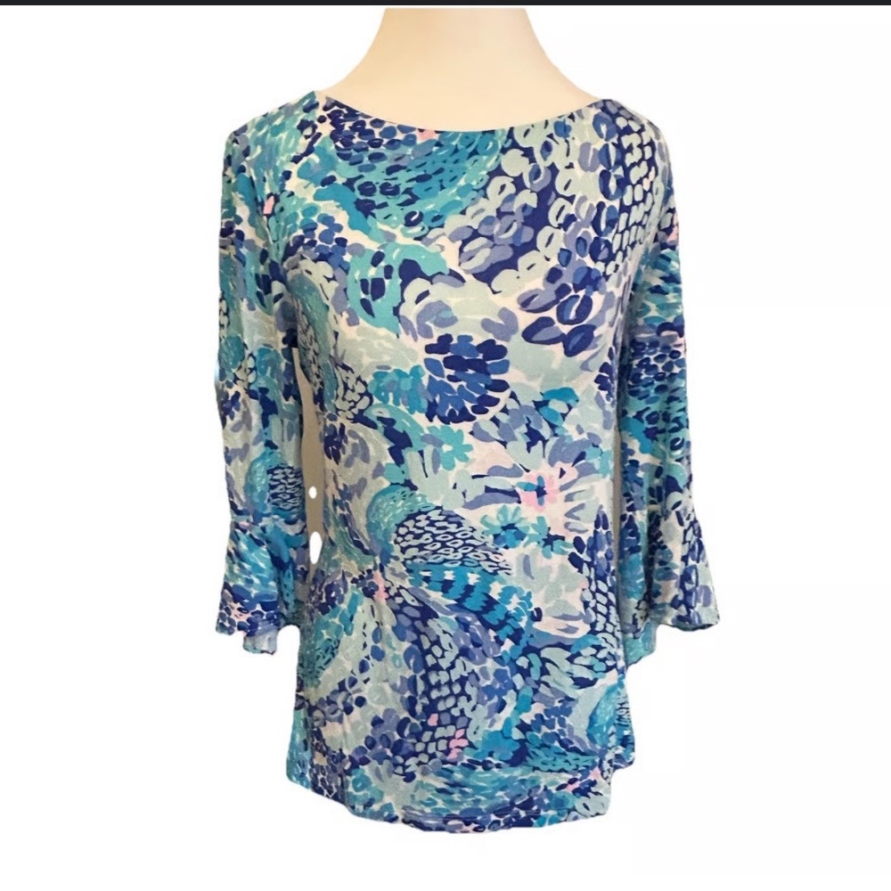 Lilly Pulitzer Fontaine Top Pullover Bell‎ Sleeve – Size Small